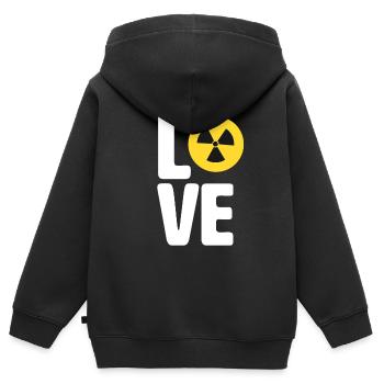 Nuklear Radioaktivität Röntgenstrahlen Atomkraft - Kinder Premium Organic Zip Hoodie - Schwarz - Hinten - AI Model Kid Male (0cm)