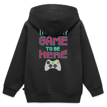 Retrogaming - Zocken - Videospiel - Kinder Premium Organic Zip Hoodie - Schwarz - Hinten - AI Model Kid Male (0cm)
