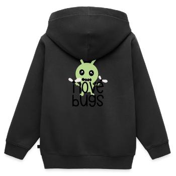 I love bugs - Kinder Premium Organic Zip Hoodie - Schwarz - Hinten - AI Model Kid Male (0cm)