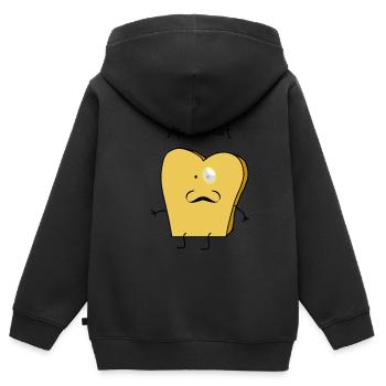 Mr Toast - Kinder Premium Organic Zip Hoodie - Schwarz - Hinten - AI Model Kid Male (0cm)