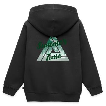 sommer - Hettegenser Premium med glidelås barn økologisk - svart - Bak - AI Model Kid Male (0cm)