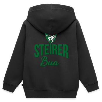 Steiermark Steirer - Kinder Premium Organic Zip Hoodie - Schwarz - Hinten - AI Model Kid Male (0cm)