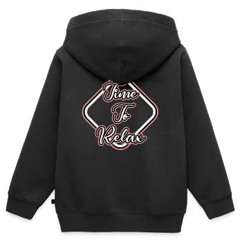 Spruch - Kinder Premium Organic Zip Hoodie - Schwarz - Hinten - AI Model Kid Male (0cm)