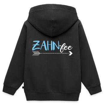 Zahnfee mit zahn fee für Zahnarzt der Zahnpasta - Kinder Premium Organic Zip Hoodie - Schwarz - Hinten - AI Model Kid Male (0cm)