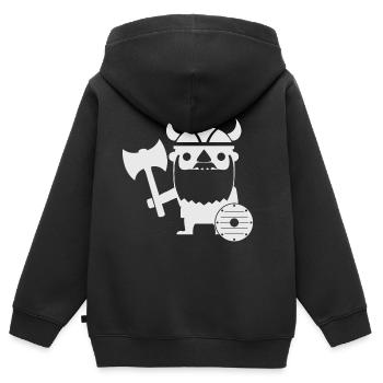 Viking Wikinger - Kinder Premium Organic Zip Hoodie - Schwarz - Hinten - AI Model Kid Male (0cm)