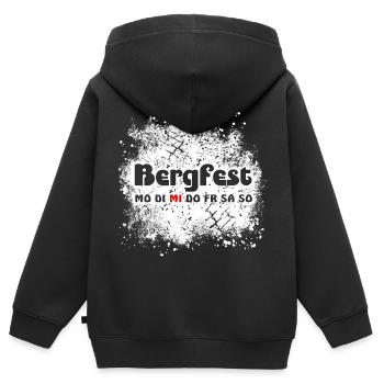 Bergfest Mittwoch Halbzeit Hälfte - Kinder Premium Organic Zip Hoodie - Schwarz - Hinten - AI Model Kid Male (0cm)