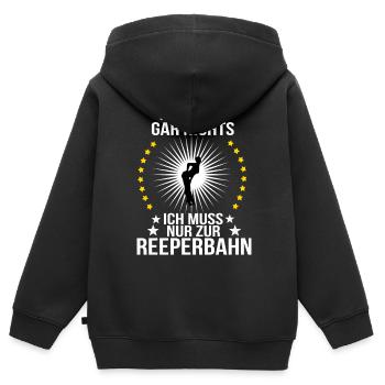 Reeperbahn Hamburg Kiez Geschenk für Pauli hafen - Kinder Premium Organic Zip Hoodie - Schwarz - Hinten - AI Model Kid Male (0cm)