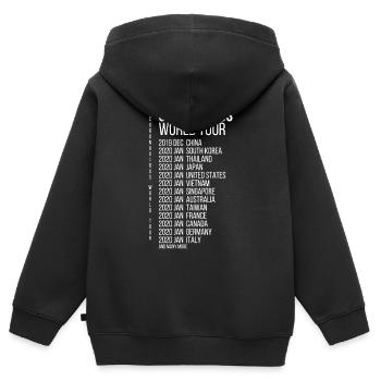 CoronaVirus World Tour - Kinder Premium Organic Zip Hoodie - Schwarz - Hinten - AI Model Kid Male (0cm)