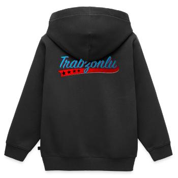 Trabzonspor Trabzon Türkei izmir geschenk ankara - Kinder Premium Organic Zip Hoodie - Schwarz - Hinten - AI Model Kid Male (0cm)