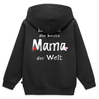 Beste Mama Mutter Muttertag Geschenk Geburt Taufe - Kinder Premium Organic Zip Hoodie - Schwarz - Hinten - AI Model Kid Male (0cm)