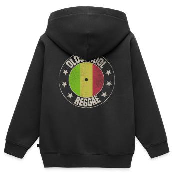 reggae oldschool grunge - Kinder Premium Organic Zip Hoodie - Schwarz - Hinten - AI Model Kid Male (0cm)