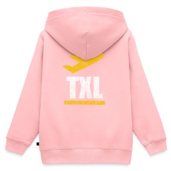 tegel txl flughafen - Kinder Premium Organic Zip Hoodie - Rosa - Hinten - AI Model Kid Female (0cm)