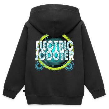 Electricscooter Faster Harder Escooter - Sweat Premium à capuche zippé enfant bio - noir - Dos - AI Model Kid Male (0cm)