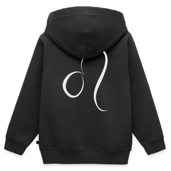 Sternzeichen Löwe - Kinder Premium Organic Zip Hoodie - Schwarz - Hinten - AI Model Kid Male (0cm)