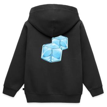 Eiswürfel Ice Cubes - Kinder Premium Organic Zip Hoodie - Schwarz - Hinten - AI Model Kid Male (0cm)