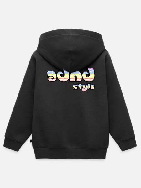 Adhd Stil - Kinder Premium Organic Zip Hoodie - Schwarz