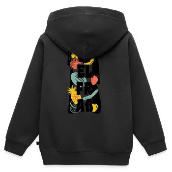 Baby Sprüche Geschenkidee Nachwuchs Kind Vielfrass - Kinder Premium Organic Zip Hoodie - Schwarz - Hinten - AI Model Kid Male (0cm)