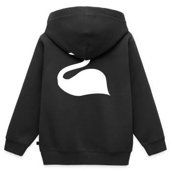 SWAN - Sweat Premium à capuche zippé enfant bio - noir - Dos - AI Model Kid Male (0cm)