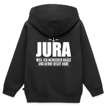 Anwalt - Kinder Premium Organic Zip Hoodie - Schwarz - Hinten - AI Model Kid Male (0cm)