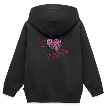 Dad dad father's day i love dad - Kids Premium Organic Zip-up Hoodie - black - Back - AI Model Kid Male (0cm)