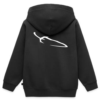Chili - Sweat Premium à capuche zippé enfant bio - noir - Dos - AI Model Kid Male (0cm)