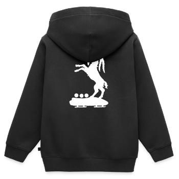 Bock sur Bob - Sweat Premium à capuche zippé enfant bio - noir - Dos - AI Model Kid Male (0cm)