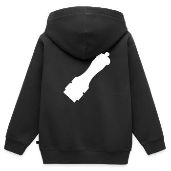 Moulin à poivre - Sweat Premium à capuche zippé enfant bio - noir - Dos - AI Model Kid Male (0cm)