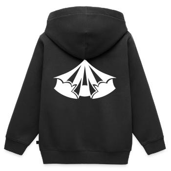 Cirque - Sweat Premium à capuche zippé enfant bio - noir - Dos - AI Model Kid Male (0cm)
