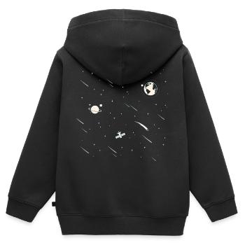 Weltall Astronaut Planet Rakete nasa - Kinder Premium Organic Zip Hoodie - Schwarz - Hinten - AI Model Kid Male (0cm)