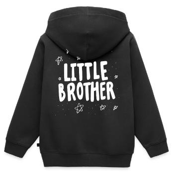 Brüderchen - Kinder Premium Organic Zip Hoodie - Schwarz - Hinten - AI Model Kid Male (0cm)