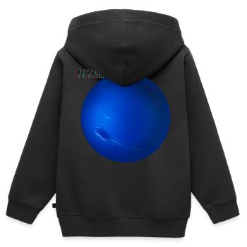 Neptune Neptun Sol System - Kinder Premium Organic Zip Hoodie - Schwarz - Hinten - AI Model Kid Male (0cm)
