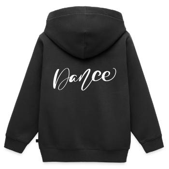 Tanzen - Kinder Premium Organic Zip Hoodie - Schwarz - Hinten - AI Model Kid Male (0cm)