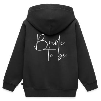 Bride to be - Kinder Premium Organic Zip Hoodie - Schwarz - Hinten - AI Model Kid Male (0cm)