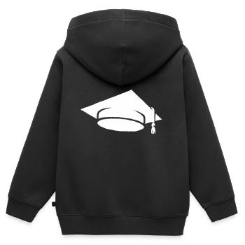 Graduation diploma student student hat - Kids Premium Organic Zip-up Hoodie - black - Back - AI Model Kid Male (0cm)