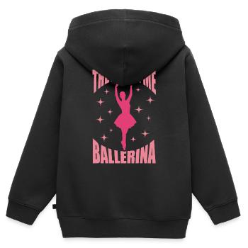 Danseuse de ballet - Sweat Premium à capuche zippé enfant bio - noir - Dos - AI Model Kid Male (0cm)