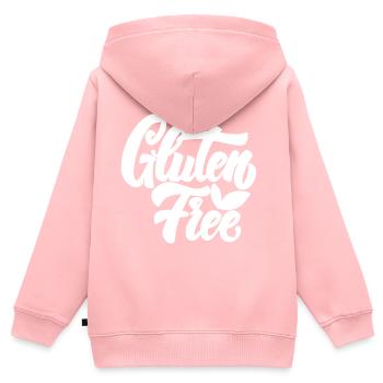 sans gluten - Sweat Premium à capuche zippé enfant bio - rose - Dos - AI Model Kid Female (0cm)