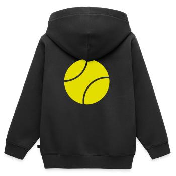 Balle de tennis tennis cadeau balle le sport balle - Sweat Premium à capuche zippé enfant bio - noir - Dos - AI Model Kid Male (0cm)
