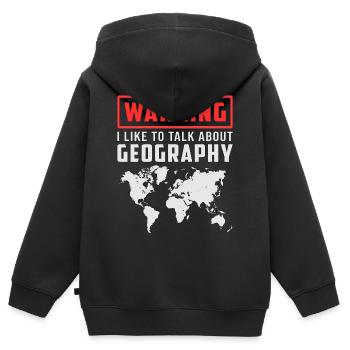 Geografie Lehrer Geocaching Geography Geschenkidee - Kinder Premium Organic Zip Hoodie - Schwarz - Hinten - AI Model Kid Male (0cm)