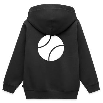 Tennis ball ball sport tennis ball sport gift - Kids Premium Organic Zip-up Hoodie - black - Back - AI Model Kid Male (0cm)