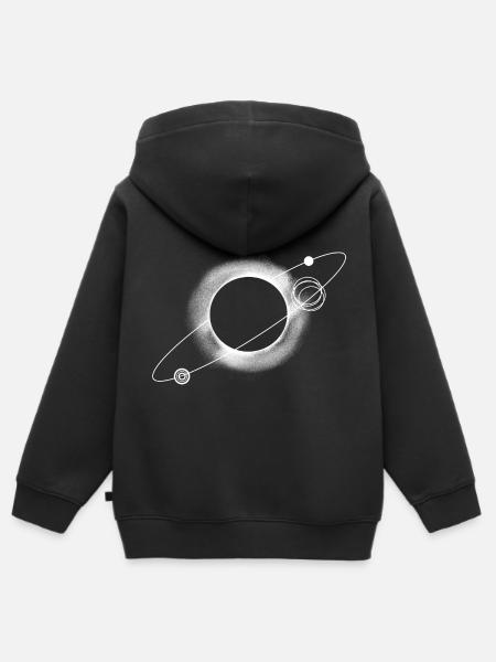 Black Hole - Kids Premium Organic Zip-up Hoodie - black