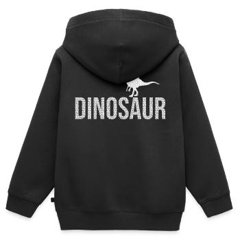 Dinosaur Dinos Dinosaurs Dinosaurs - Kids Premium Organic Zip-up Hoodie - black - Back - AI Model Kid Male (0cm)