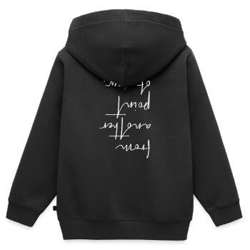 From another point of view. - Kids Premium Organic Zip-up Hoodie - black - Back - AI Model Kid Male (0cm)