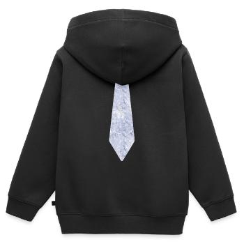 Krawatte - Kinder Premium Organic Zip Hoodie - Schwarz - Hinten - AI Model Kid Male (0cm)