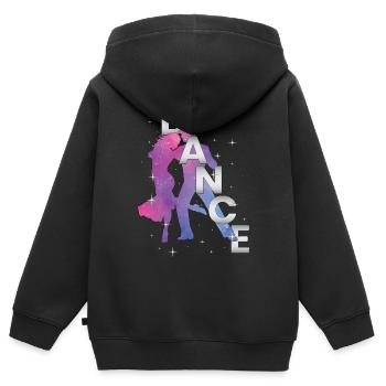 Danse Danse Danse danseur école de danse cours de danse cadeau - Sweat Premium à capuche zippé enfant bio - noir - Dos - AI Model Kid Male (0cm)