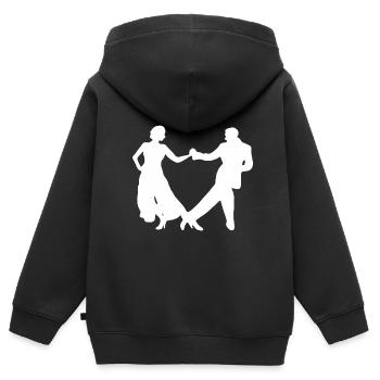 Tango dancer salsa gift dance couple dancing dance - Kids Premium Organic Zip-up Hoodie - black - Back - AI Model Kid Male (0cm)