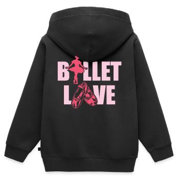 ballet - Sweat Premium à capuche zippé enfant bio - noir - Dos - AI Model Kid Male (0cm)