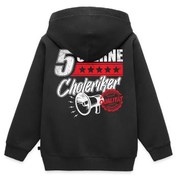 5 Sterne Choleriker Schreihals Büro Geschenkidee - Kinder Premium Organic Zip Hoodie - Schwarz - Hinten - AI Model Kid Male (0cm)