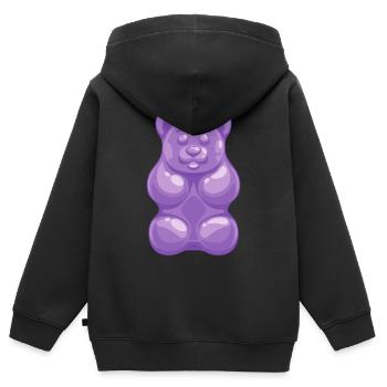 Halloween Paarkostüm Gummibärchen Geschenkidee - Kinder Premium Organic Zip Hoodie - Schwarz - Hinten - AI Model Kid Male (0cm)