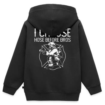 Feuerwehr Retter - Kinder Premium Organic Zip Hoodie - Schwarz - Hinten - AI Model Kid Male (0cm)