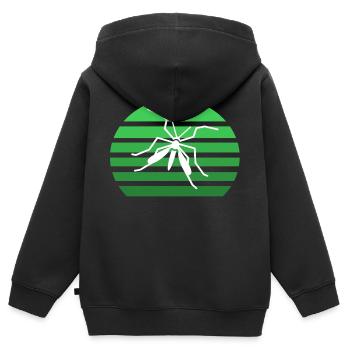 Mücke Sonnenuntergang - Kinder Premium Organic Zip Hoodie - Schwarz - Hinten - AI Model Kid Male (0cm)